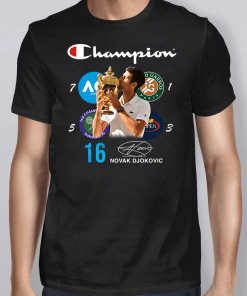 Novak Djokovic 16 Champions Signature T-Shirt