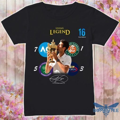 Novak Djokovic Living legend 16 Grand Slam shirt