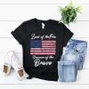Patriotic Betsy Ross American Flag Shirt Land Of The Free Because Of The Brave T-Shirt American Flag With 13 Star Unisex Tee