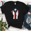 Puerto Rico Resiste Boricua Flag TShirt Fist T-Shirt Black Puerto Rico Flag Shirt