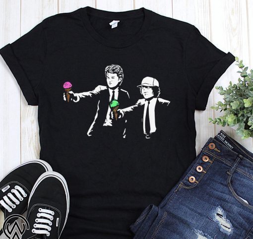 Pulp fiction steve and dustin stranger things shirt