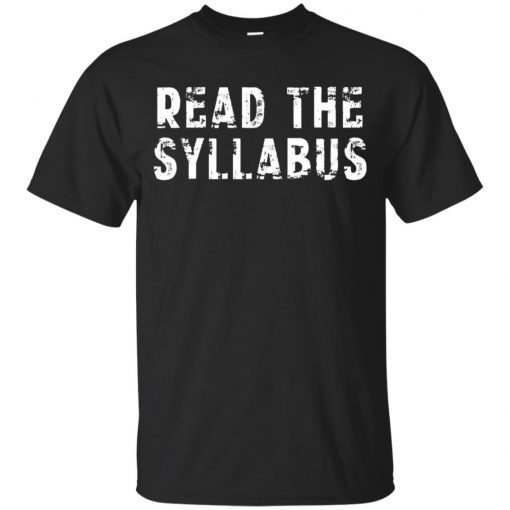 Read the Syllabus Professor Teacher Distressed Youth Kids T-Shirt