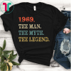 Retro The Myth The Legend 1969 50th Birthday Gift 50 yrs old GiftT-Shirt