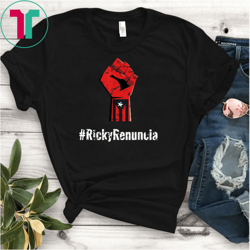 Ricky Renuncia Bandera Negra Puerto Rico Black Boricua T-Shirts