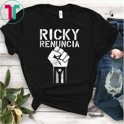 Ricky Renuncia Bandera Negra Puerto Rico T-Shirt