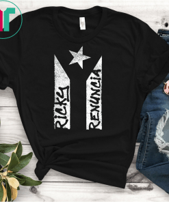 Ricky Renuncia Bandera Negra Puerto Rico Top Tee Shirts