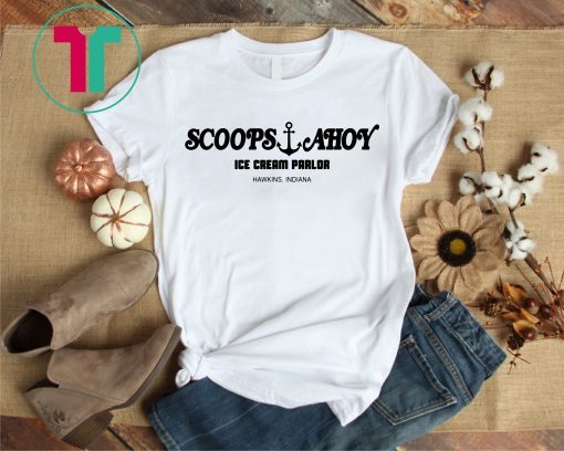Scoops Ahoy Ice Cream Parlor 80's Retro T-Shirt