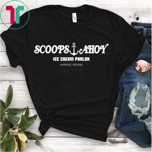 Scoops Ahoy Ice Cream Parlor 80's Retro Vintage T-Shirt