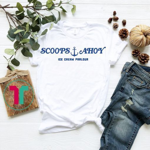 Scoops Ahoy Ice Cream Stranger Style Pop Culture Things Raglan Baseball Tee