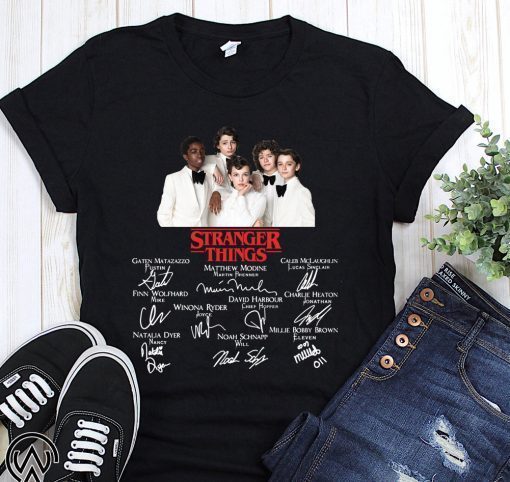 Stranger things season 3 characters signatures shirt