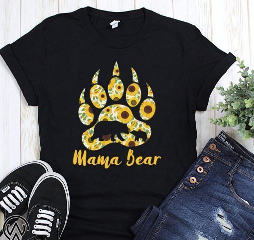 Sunflower mama bear paw shirt and crew neck sweatshirt