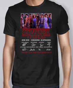 Thank You For The Memories Stranger Things 2016 2019 Shirt