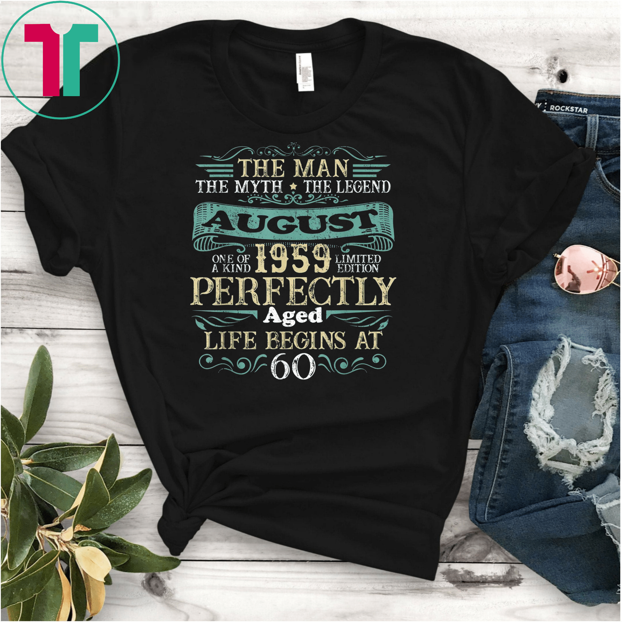 The Birth Of Legends 1959 Mens 60th Birthday Funny T-Shirt 60 Year Old Present