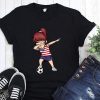 US football dabbing soccer girl USA jersey shirt