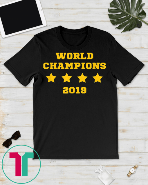 US women's soccer team win world champions four title 2019 Gift T-Shirt