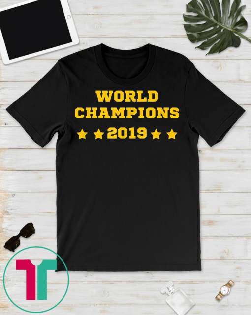US women's soccer team win world champions four title 2019 Tee Shirt