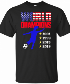 USA Women Soccer World Champions 2019 4 Stars T-Shirt