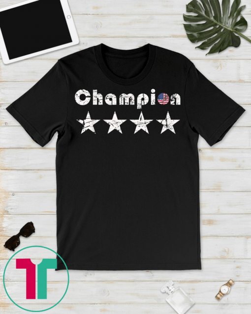 USA Women Soccer World Champions 2019 4 stars T-Shirt