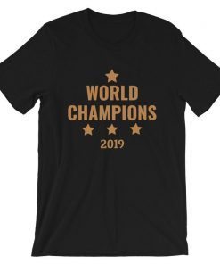 USA Women's Soccer, World Champion 2019 with 4 stars T-Shirt Short-Sleeve Unisex