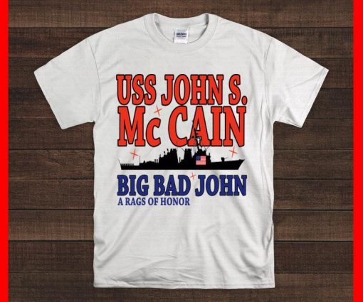 USS John S McCain Support our Vets Shirt Short-Sleeve Unisex T-Shirt