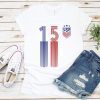 United States Women's National Soccer Team Shirt USWNT Alex Morgan, Julie Ertz, Tobin Heath, Megan Rapinoe, Mallory Pugh Tee Shirts