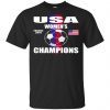 Usa Women’s France 2019 Soccer American Flag Tee Shirt
