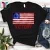 VICTORY Patriotic Betsy Ross US Flag Distressed T-Shirt