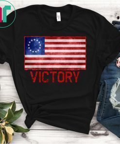 VICTORY Patriotic Betsy Ross US Flag Distressed T-Shirt