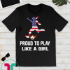 Women USA flag soccer team gift TShirts
