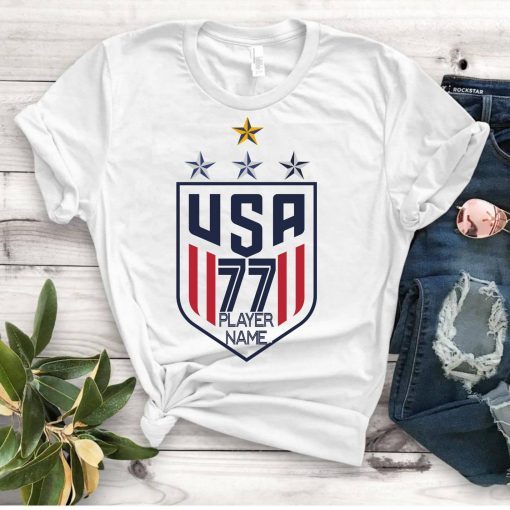 Women's National Soccer Team Shirt 4th star USWNT Alex Morgan, Julie Ertz, Tobin Heath, Megan Rapinoe. Unisex T-Shirt