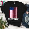 Womens Victory 1776 Patriotic Betsy Ross American USA Flag 13 Stars T-Shirt