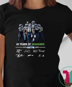 45 years of seahawks 1947-2019 signatures shirt