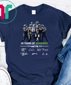 45 years of seahawks 1947-2019 signatures shirt