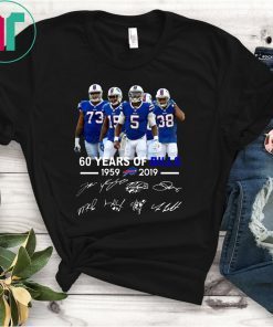 60 years of bills 1959 2019 signatures t-shirt