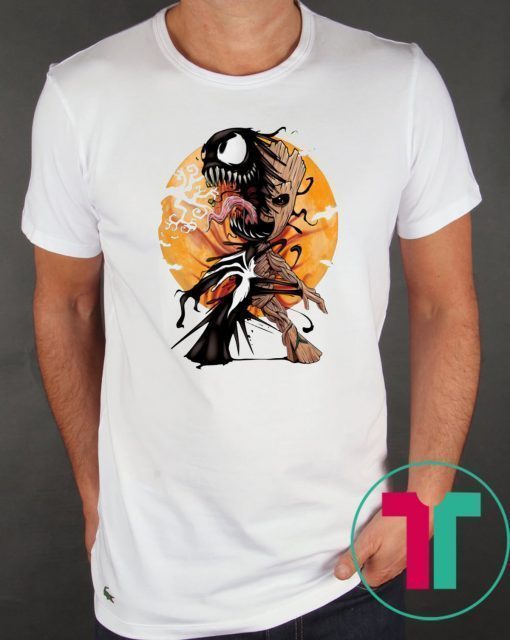 Baby Groot Venom moon Halloween Tee Shirt
