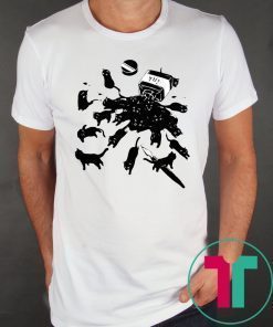 Black cat ink t-shirt for mens womens kids