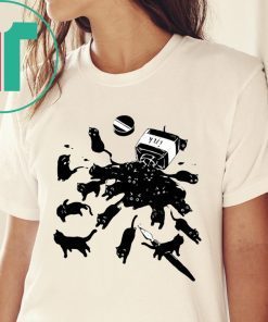 Black cat ink t-shirt for mens womens kids