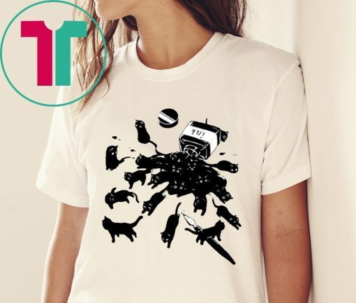 Black cat ink t-shirt for mens womens kids