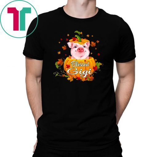 Blessed Gigi Pig Pumpkin Halloween Tee Shirt