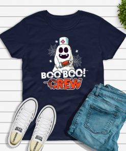 Boo Boo Crew Funny Nurse Ghost Halloween Costume T-Shirt