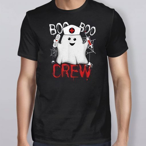 Boo Boo Crew Ghost Nurse Costume Girls Funny Halloween T-Shirt