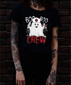 Boo Boo Crew Ghost Nurse Costume Girls Funny Halloween T-Shirt