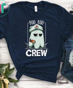 Boo Boo Crew Nurse Ghost Funny Scary Halloween Quotes T-Shirt