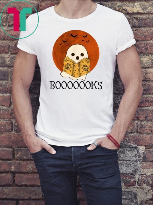 Booooooks Boo read Books Halloween T-Shirt