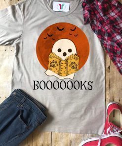 Booooooks Boo read Books Halloween T-Shirt