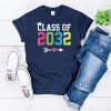 Class Of 2032 Grow With Me Graduation First Day Of School T-Shirt