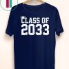 Class Of 2033 Grow With Me Graduation First Day Of School T-Shirt