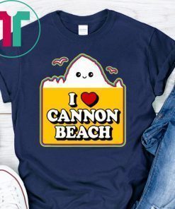 Cute Kawaii Haystack Rock Souvenir I Love Heart Cannon Beach T-Shirt