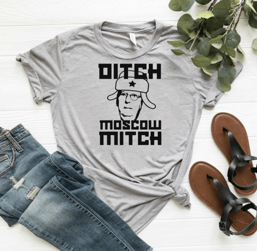 DITCH MOSCOW MITCH McConnell Anti Turtle Face Meme Impeach T-Shirt