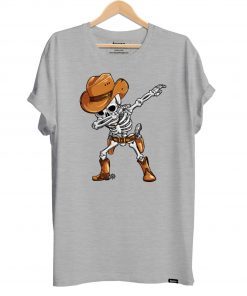 Dabbing Skeleton Cowboy Hat Halloween Tee Shirts
